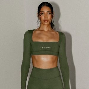 Lahana active long sleeve top - black